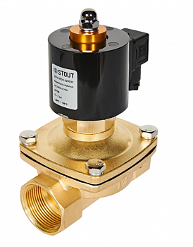 Клапан соленойдный (электромагнитный) прямого действия, НО, 24 В, G 1 1/2