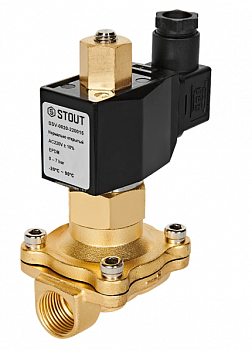 Клапан соленойдный (электромагнитный) прямого действия, НО, 220 В, G 3/4